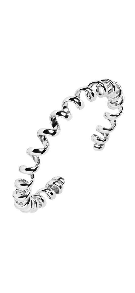 SILVER SPIRAL BANGLE