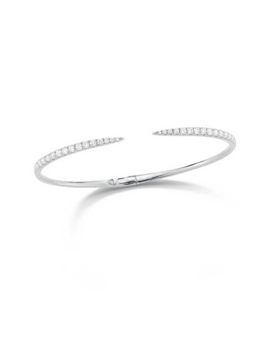 White Gold Choux Bangle