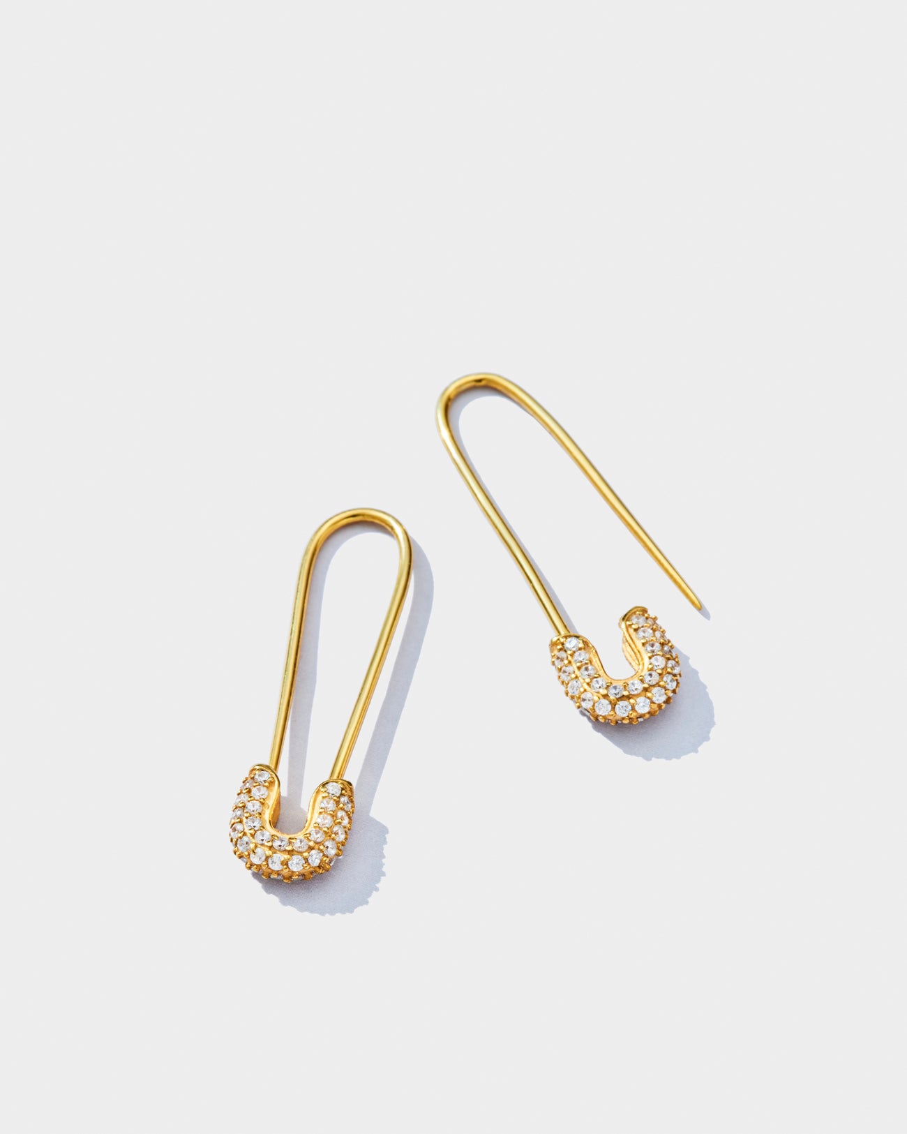 Pavé Safety Pin Earrings – HRH By HRH