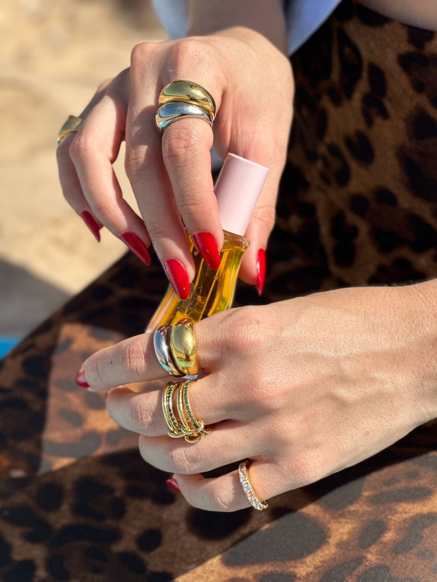 CONNESSO RING PINK&CITRINE