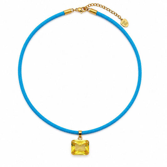 Casa Mare Azure & Citrine Necklace