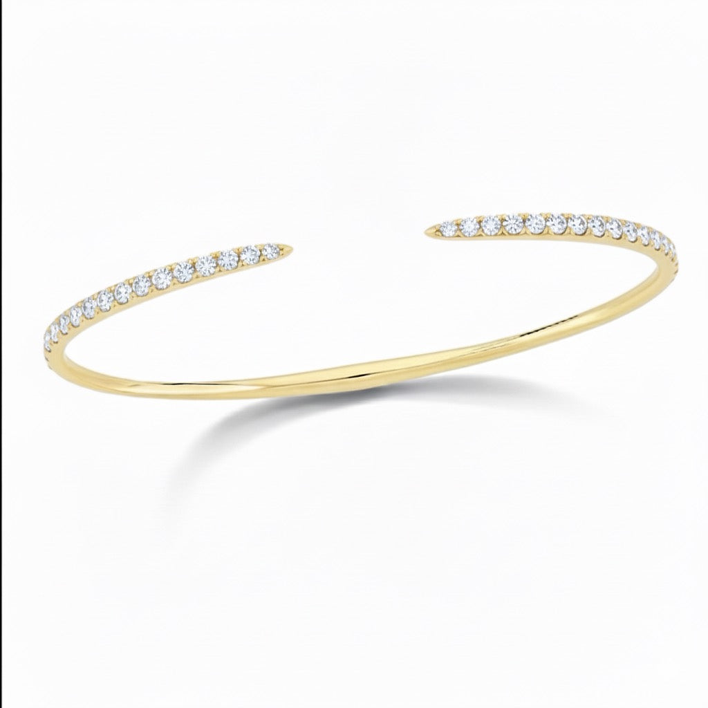 Yellow Gold Choux Bangle
