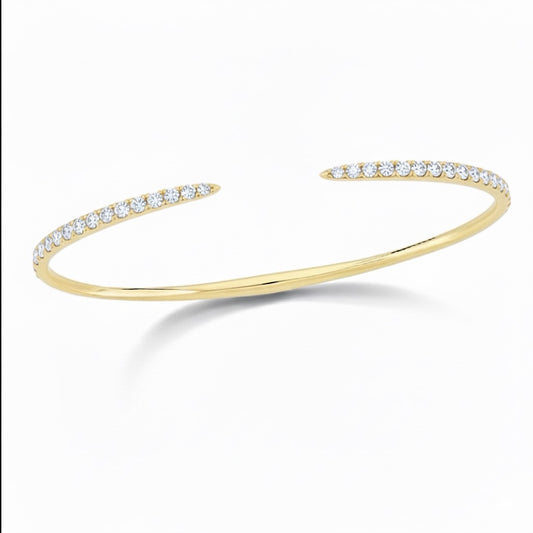 Yellow Gold Choux Bangle