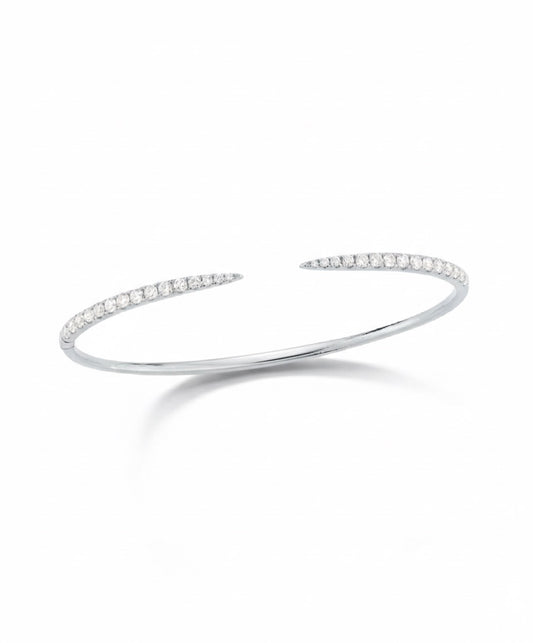 White Gold Choux Bangle