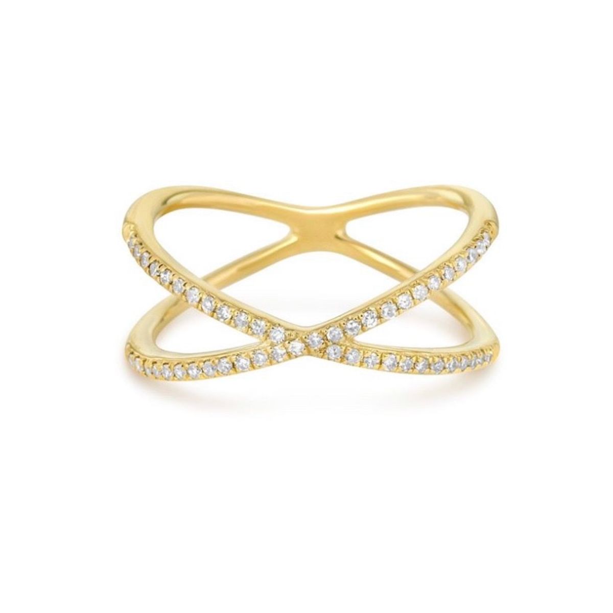 Criss Cross Ring Yellow Gold